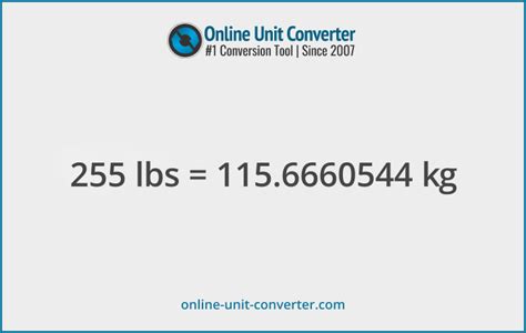 255 pounds to kg|Convert 255 Pounds to Kilograms